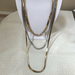 Signed Les Bernard Goldtone/Silvertone Multi Chain